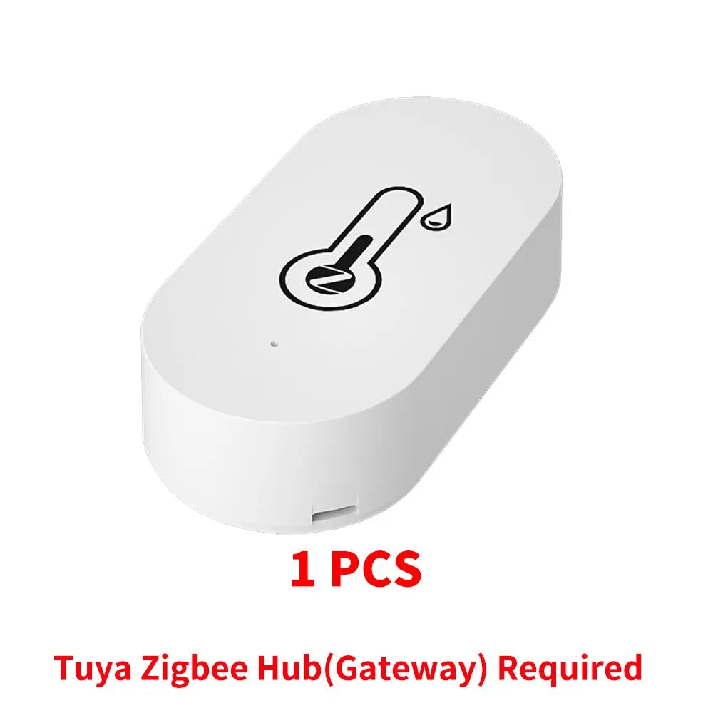 Tuya Zigbee Temperature Humidity Sensor SmartLife Remote Monitor For Smart Home Workwith Tuya Zigbee Hub
