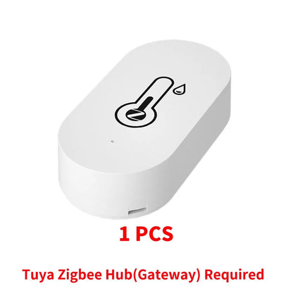 Tuya Zigbee Temperature Humidity Sensor SmartLife Remote Monitor For Smart Home Workwith Tuya Zigbee Hub