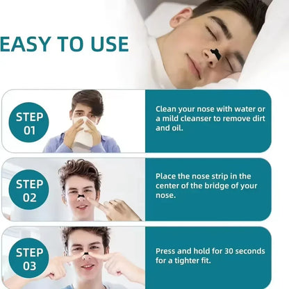 10-50pcs Anti Snoring Nose Strips Extra Strength Breathable Nasal Patches for Snore Relief Better Sleep Home Sleeping Aid