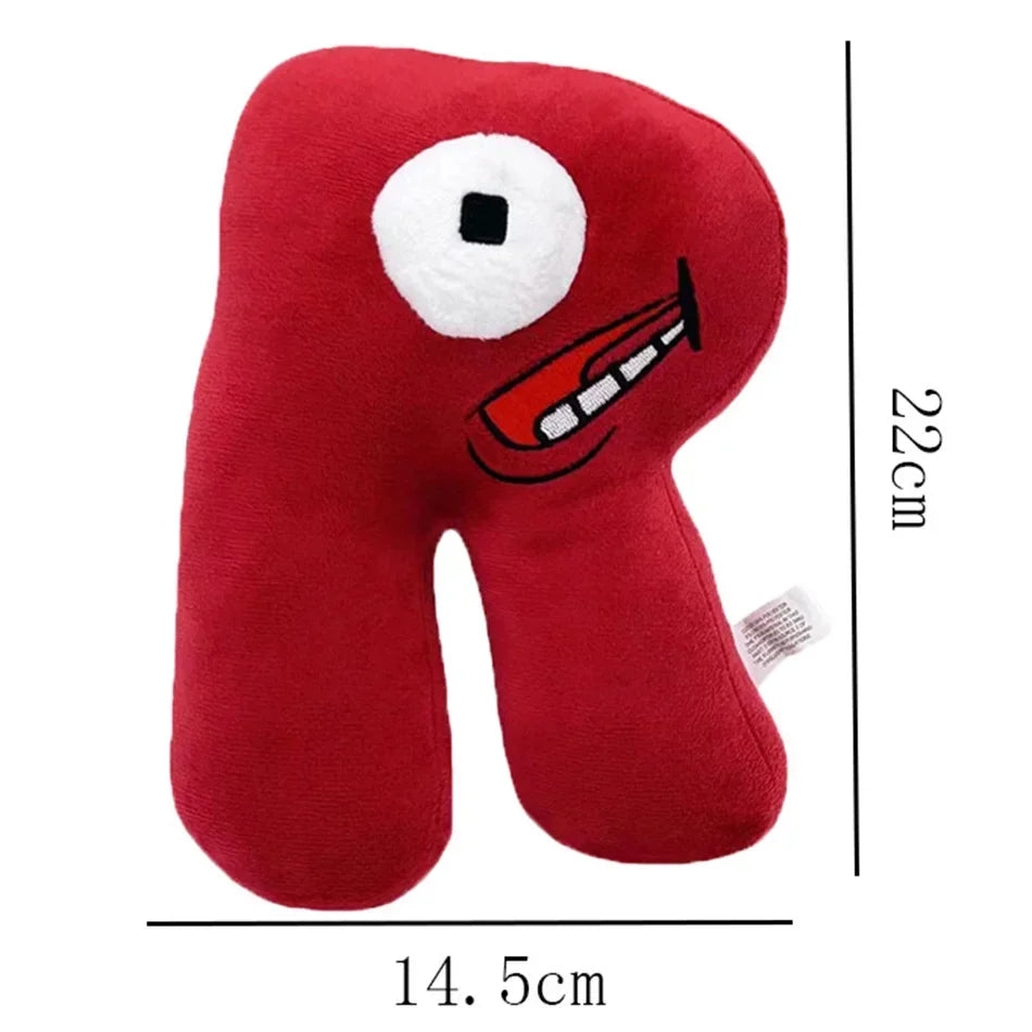 T Alphabet Lore Plush Toys Anime Doll Kawaii 26 English Letters Stuffed Toys Kids Enlightenment Montessori Plush Toy Doll Gifts