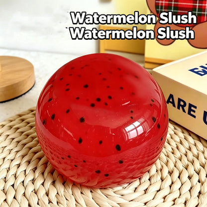 Watermelon Slushy Squishy Toy Soft Slow Rebound Stress Relief ASMR Squeeze Toy Realistic Fruit Simulation Model Adult Gift