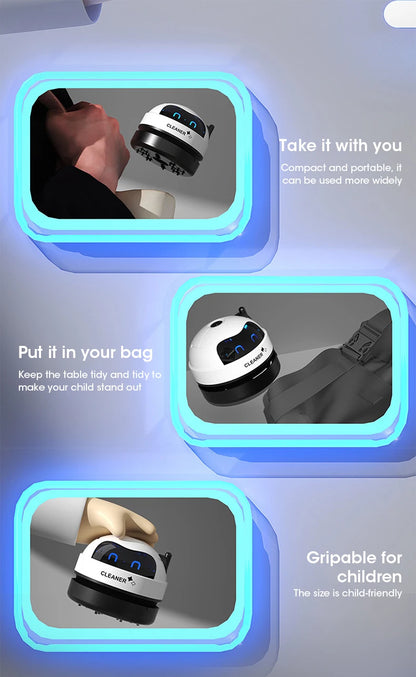 Mini Desk Dust Vacuum Cleaner Portable Vacuum Cleaner DetachableNozzle Wireless Table Dust Removal Cleaning Brush Cleaning Tools