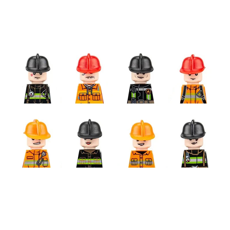 City Career 3D Building Block Dolls Toys Cartoon Character Models Mini Action Figures Educational Toys Children's Gifts