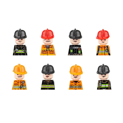 City Career 3D Building Block Dolls Toys Cartoon Character Models Mini Action Figures Educational Toys Children's Gifts