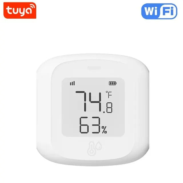 HOMEFISH Smart WiFi/Zigbee Temperature and Humidity Sensor Hygrometer Thermometer with LCD Display Support Alexa Google Home