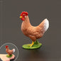 Solid simulation animal model domestic chicken rooster hen chick ornaments home decoration crafts