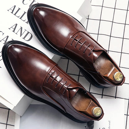 Classic Oxfords Shoes Men Retro Casual Business Social Leather Shoes For Men Office Wedding Leather Shoes Men's Dress Shoes
