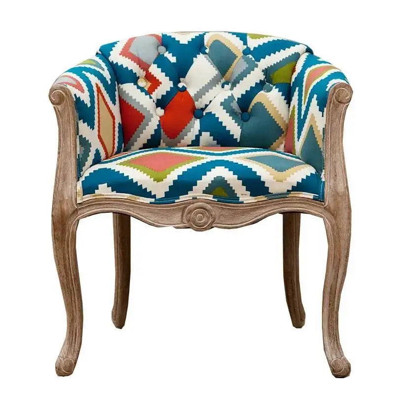 Leisure Sofa Chair, Solid Wood Antique Dining Chair, European Hotel Dining Chair, Living Room Leisure Sofa,Support Customization