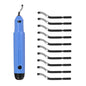 Metal Deburring Tool Kit Burr Cutter 10pcs Sharp Deburring Blades Burr Remover Hand Tool for Wood Plastic Aluminum Copper Steel
