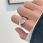 PANJBJ 925 Sterling Silver Lotus Ring For Women Retro TextureJewelry Irregular Creativity Adjustable Jewelry Party Gift Dropship