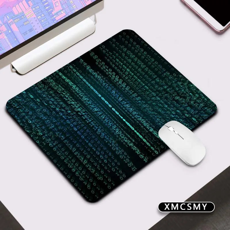 Matrix Binary Code Keyboard Pad Mouse Deskmat Computer Mat Pc Gaming Accessories Mousepad Gamer Mausepad Mats Cabinet Mause Pads
