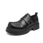 Chic Luxury Punk Men Monk Strap Dress Shoes Designer Leather High-Heel Platforms Commuter Loafers Party Prom Club Stage Footwear