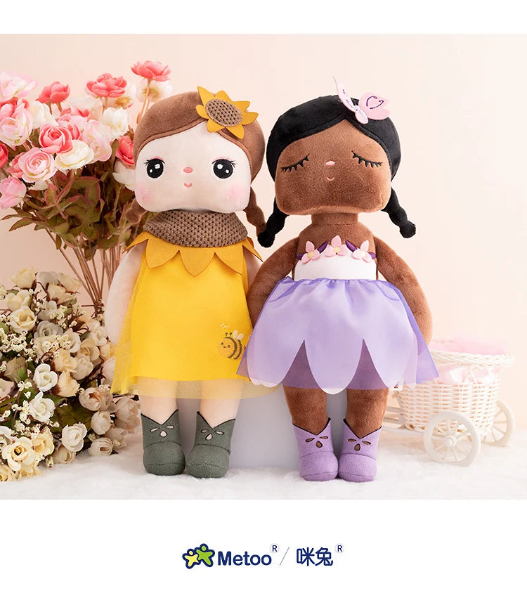 Metoo Doll  plushie kawaii Flower Fairy Angela Plush Toys Pillow Cartoon Decoration Gift For Kids Friends