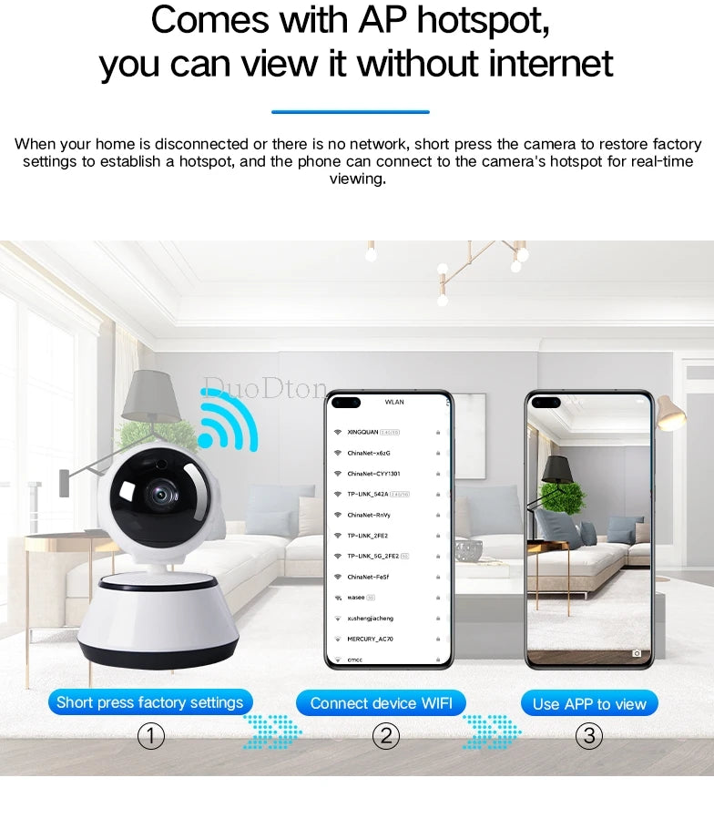 3MP WiFi Camera Home PTZ IP Camera Color Night Audio Wireless Surveillance Camera Auto Home Tracking Security CCTV Camera