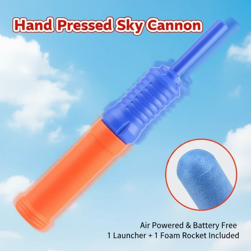 3/7pcs Hand-Propelled Rocket Launcher Toy Set Foam Rocket Children Outdoor Funny Summer Garden Game Birthday Gift Party Discount