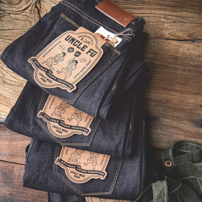 Maden Retro 11.6oz Cotton Selvedge Raw Denim Jeans Tapered Regular Fit Jeans with Zipper Fly High Quality Versatile Men's Pants