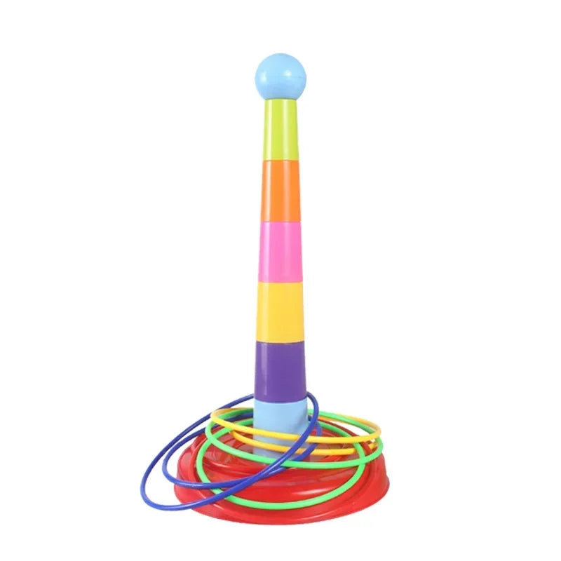 Children Throw Circle Game Ferrule Stacked Toys Fun Indoor Outdoor Parent-Child Interactive Circle Layers Early Education Gift