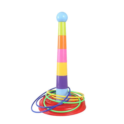 Children Throw Circle Game Ferrule Stacked Toys Fun Indoor Outdoor Parent-Child Interactive Circle Layers Early Education Gift