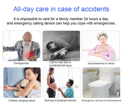Smart Tuya WiFi/Zigbee Emergency SOS Button Wireless Call Button for Elderly and Patients Safety Alert System for Quick Help