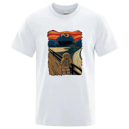 Summer Men High Quality T-shirt Cotton Blend Short Sleeve Print Casual Loose Men T Shirt O-neck Male T-shirt Male Tees  for Men