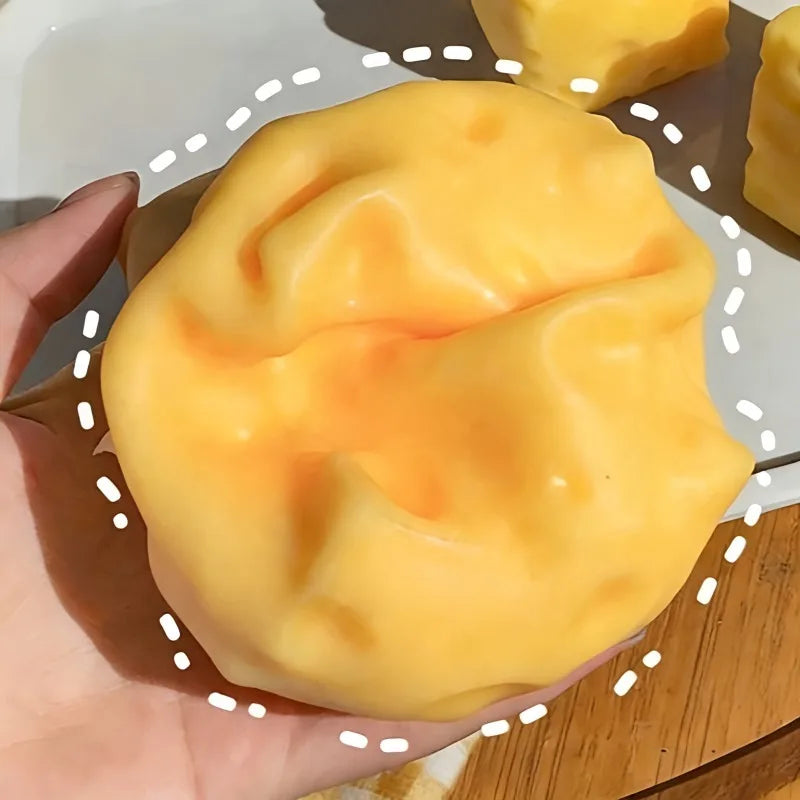 Giant Cheese Squeeze Toy Extra Large Slow Rebound Squishy Fidget Toy Shapeable Venting Stress Relief Ball Gifts for Adults