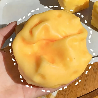 Giant Cheese Squeeze Toy Extra Large Slow Rebound Squishy Fidget Toy Shapeable Venting Stress Relief Ball Gifts for Adults