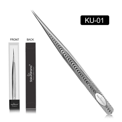 SAKURAHANA Anti-Static Eyelash Tweezers Professional High Precision Volume Extension Stainless Steel Anti-slip Makeup Tool