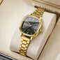 Elegant Square Dial Women Watches Simple Calendar Quartz Wristwatches Reloj Mujer Girls Clock Gift (Without Box)