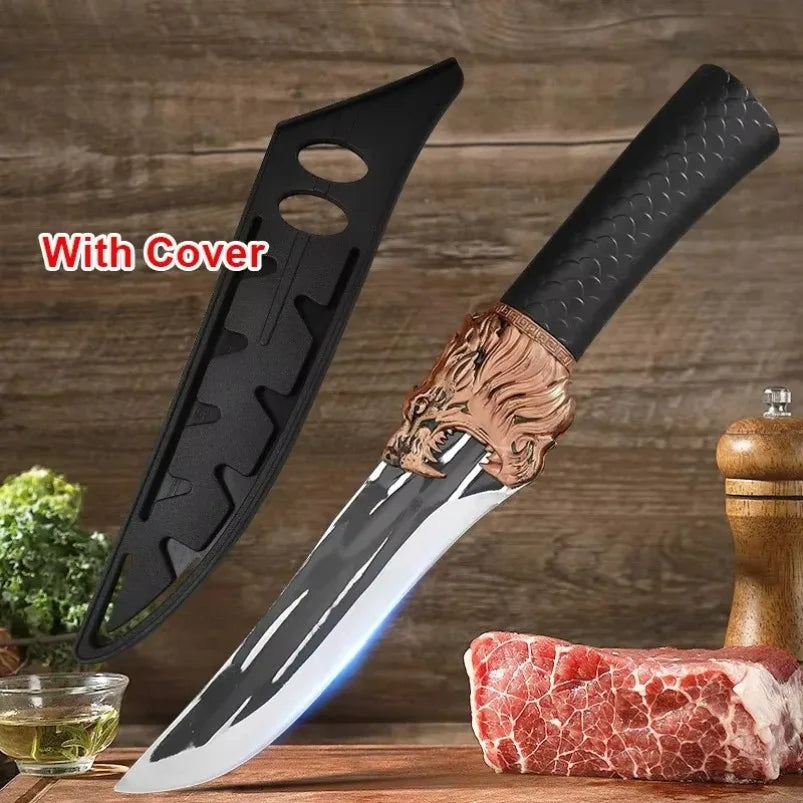 Buther Boning Knife Stainless Steel Chef Slicing Meat Fish Fruit Knife Sharp Plastic Handle Barbecue and Cooking Kitchen Knives