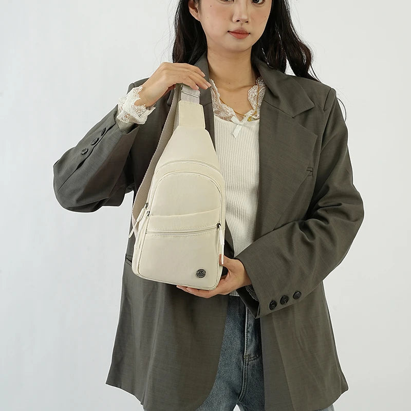 Large Capacity Women's Shoulder Bag Oxford Crossbody Purse Lightweight Travel Pack for Outdoor Hiking Casual Daily