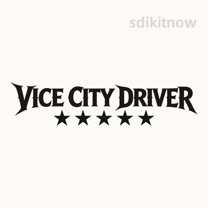 Vice City Driver 5 Stars For GTA 5 6 Helmet Sticker Waterproof Vinyl Motorbike Decal Decor for Honda Yamaha Suzuki Kawasaki KTM