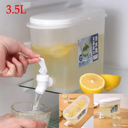 New Plastic Cold Water Jug With Tap 3.5L Drink Water Kettle Cold Water Container Fruit Teapot Refrigerator