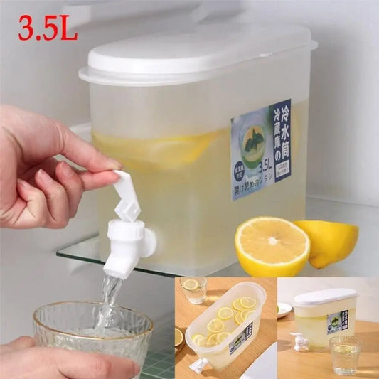 New Plastic Cold Water Jug With Tap 3.5L Drink Water Kettle Cold Water Container Fruit Teapot Refrigerator