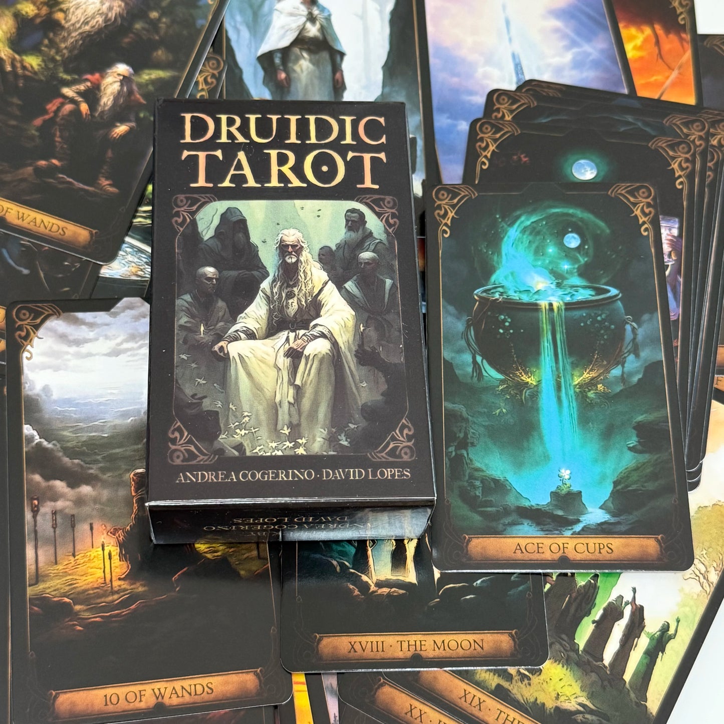 Druidic Tarot Cards 78pcs English Version Mysterious Divination Tarot Deck Board Game