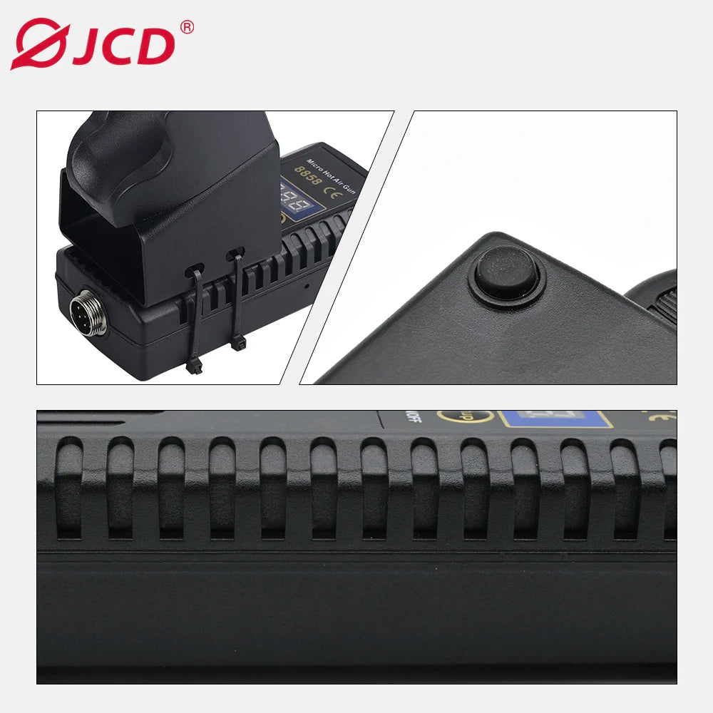 JCD 8858 Mikropistolet na gorące powietrze 750W Stacja lutownicza do poprawek LCD Cyfrowa suszarka do włosów do lutowania 110V Opalarka Narzędzia do naprawy spawalniczej