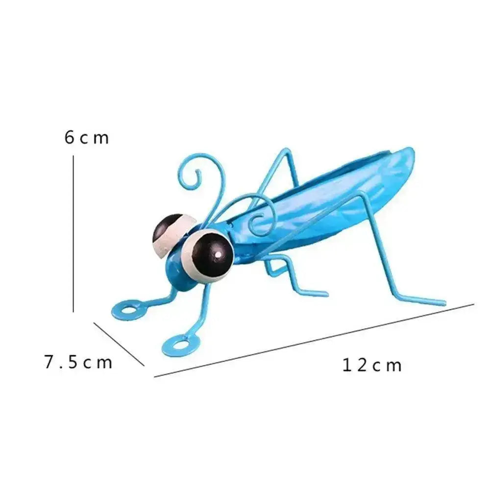 Garden Cute Creative Metal Grasshopper Statue Decoration Outdoor Tree Wall Art Garden Grasshopper Statue Decoration Courtyard