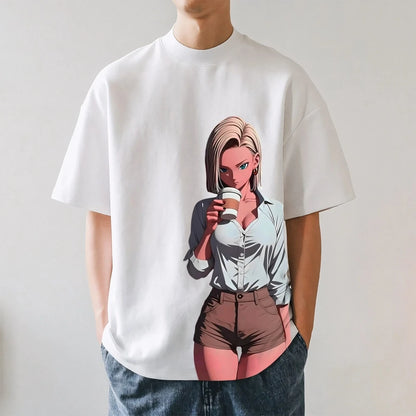Dragon Ball Android 18 Japanese Style Classic Tee High-quality Streetwear Men's Clothing Women Clothing 2026 Summer New T Shirt