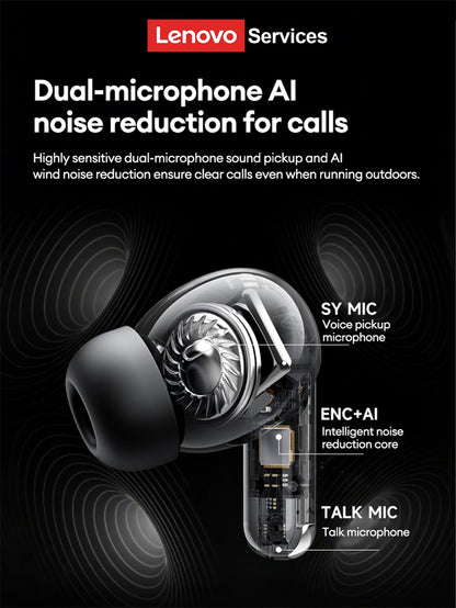 Lenovo 2026 AI Real Time Translation Wireless Earphones TWS Hi-Fi IMAX-level Sound Earphones Stereo ENC Noise Cancelling Earbuds