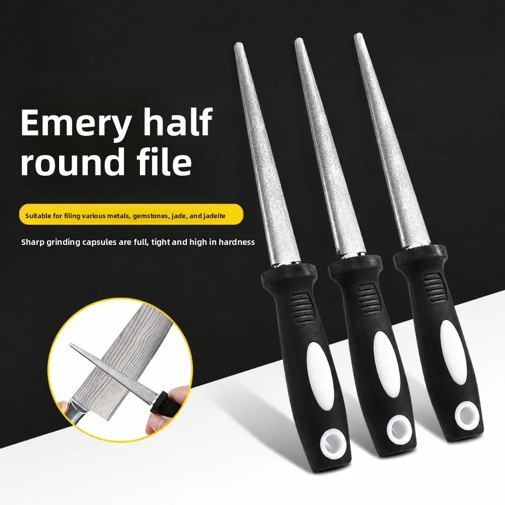 Ergonomic Handle Diamond Grinding Sharpener 1/3/5Pcs Wearproof Curved Flat Design Home Kitchen Blade Maintenance Tool