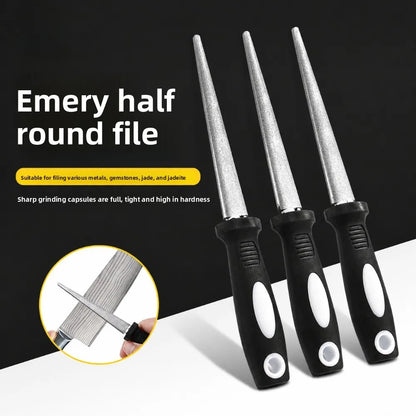 Ergonomic Handle Diamond Grinding Sharpener 1/3/5Pcs Wearproof Curved Flat Design Home Kitchen Blade Maintenance Tool