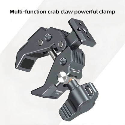 Camera Clamp Holder with NATO Mount, Heavy Duty Multifunctional Crab Claw Clip for DSLR Camera/Monitor/LED Light/Microphone