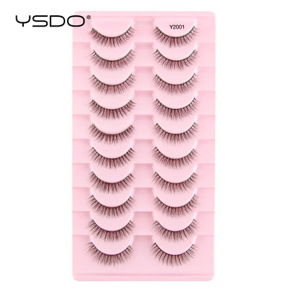 Lashes 3/10 Pairs Half Lashes Cat Eye Natural Long Lashes 3D Mink Eyelashes Full Strip Lashes Makeup Extension Tools