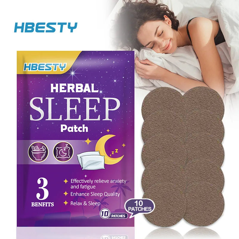 10pcs Insomnia Relief Patches Relaxation Sleeping Massage Natural Sleep Aid Sticker Beauty Health Insomnia Treatment For Adults