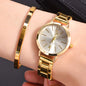 2PCS/Set Fashion Women Watches Small Dial Quartz Watch Luxury Ladies Wristwatch Bracelets Set Reloj Mujer