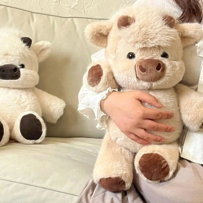 Soft Calf Pig Stuffed Animal Plush Toy Cute Animated Stuffed Animal Pillow Creative Running Pig Plush Toy Gift 17.7inch