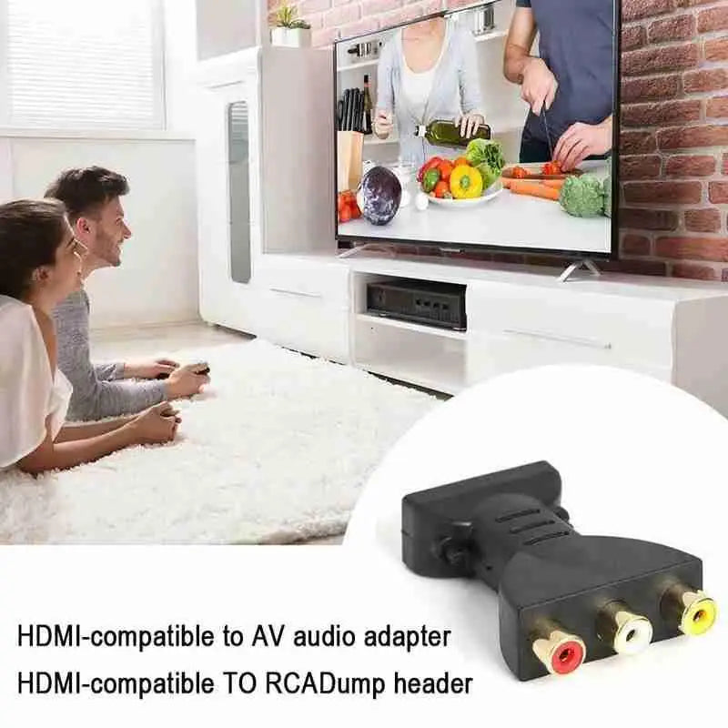 Wire Connector AV Digital Signal HDMI To 3 RCA Audio Adapter Component Converter Video For PC Projector Tablet Computers Arcade