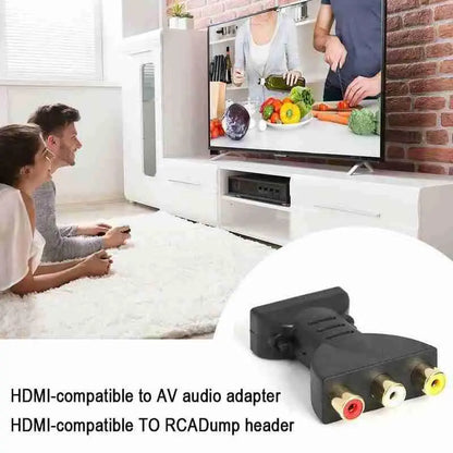 Wire Connector AV Digital Signal HDMI To 3 RCA Audio Adapter Component Converter Video For PC Projector Tablet Computers Arcade