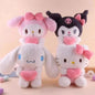 22cm Hello Kitty Kuromi Pillow KT Plush Toy Girls Soft Stuffed Animal Toys Heart My Melody Cinnamoroll Stuff Doll Gifts... ﻿