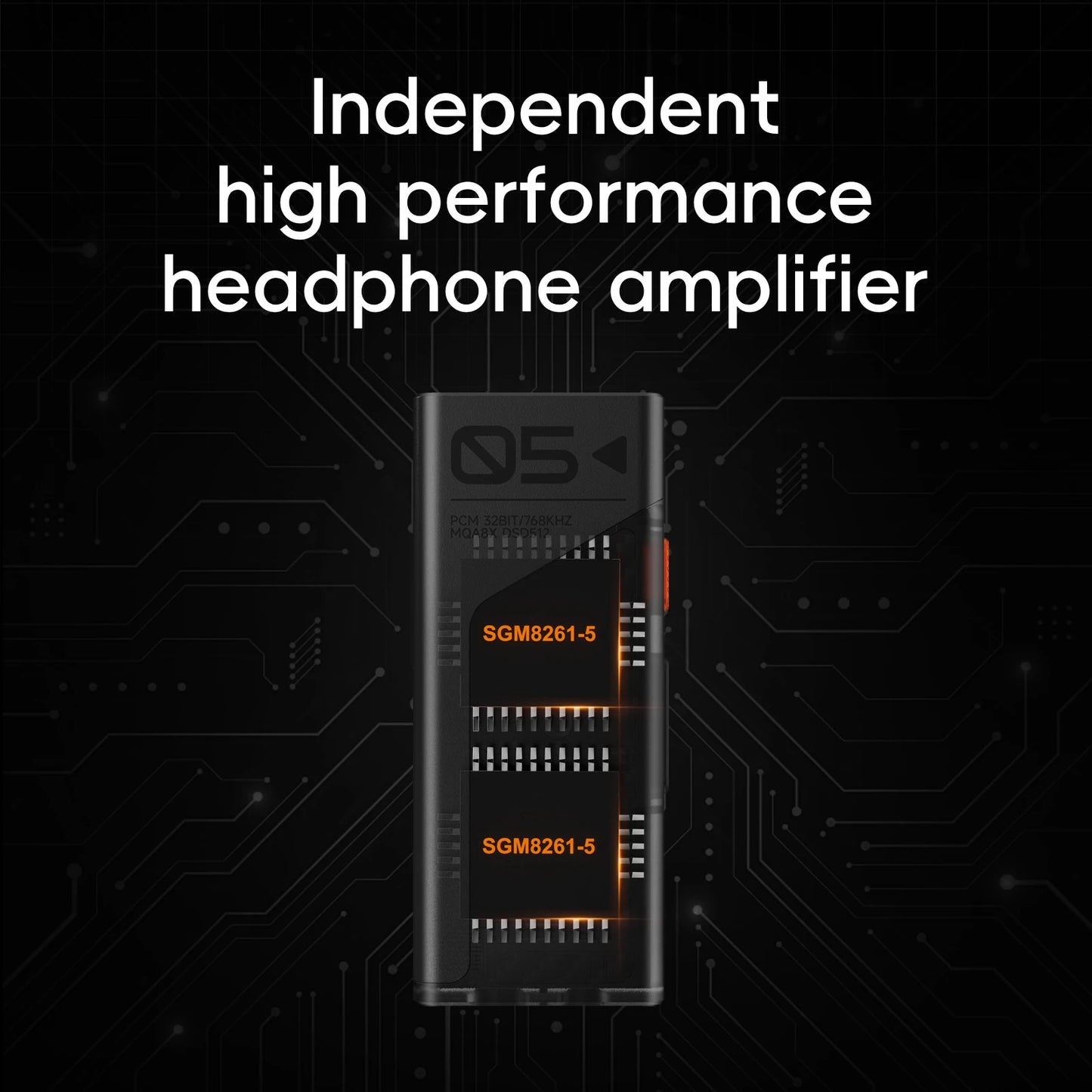 HiBy FC5 HiFi USB DAC Headphone AMP Dual flagship CS43198 DACs Dual SGM8261-5 Amplifiers DSD512 PCM 768kHz/32bit MQA 8x 245mW