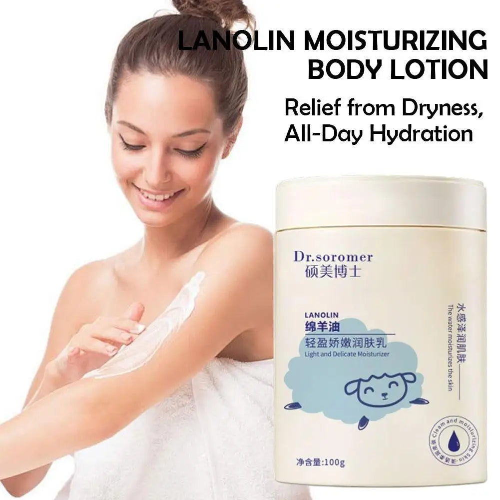 2PCS Lanolin Body Lotion Lanolin Moisturizing Skin Cream for Dry Skin Deep Hydrating Hand Body Lotion Non-Greasy Fast-Absorbing